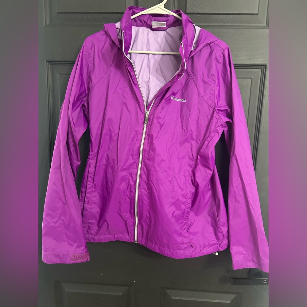 Columbia Women's Bright Purple Hooded Shell Jacket